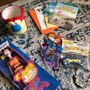 Variety of Nickelodeon collectibles items